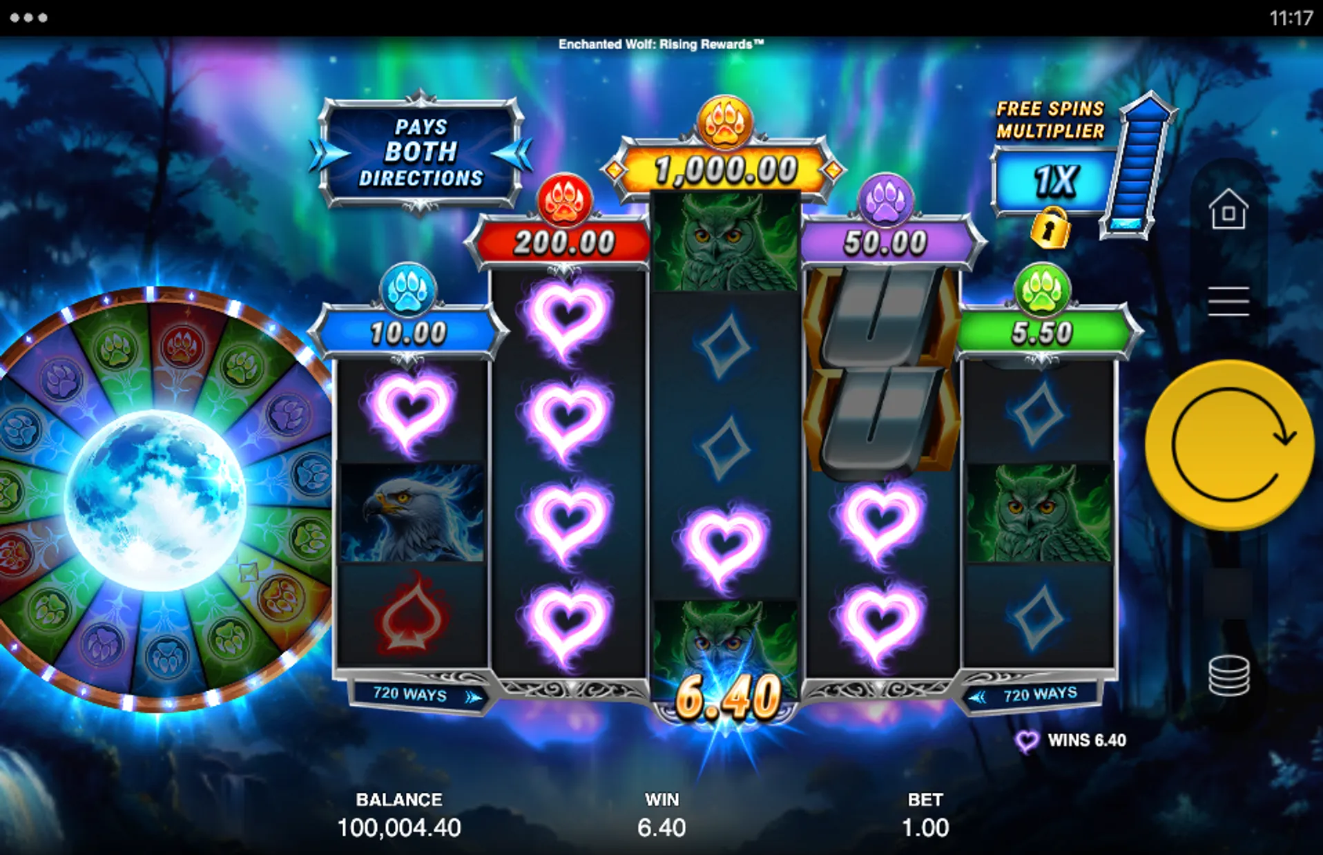 Enchanted Wolf Rising Rewards Slot Theme