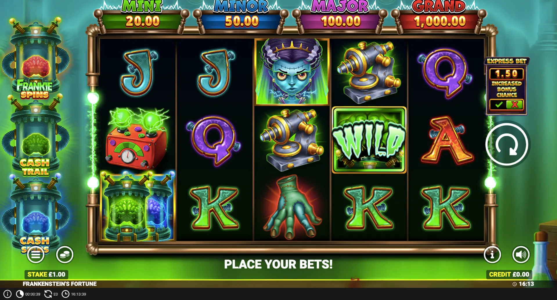 Image for trending slot - frankenstein's fortune