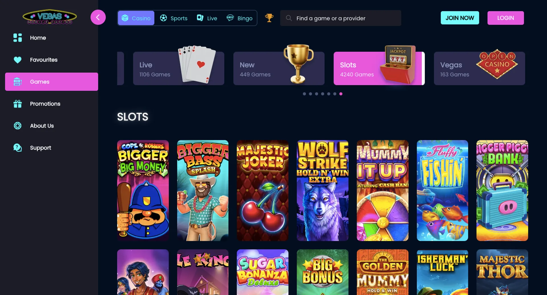 Vegas Mobile Casino online slots