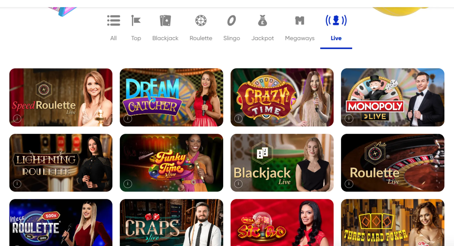 Live Casino Tables