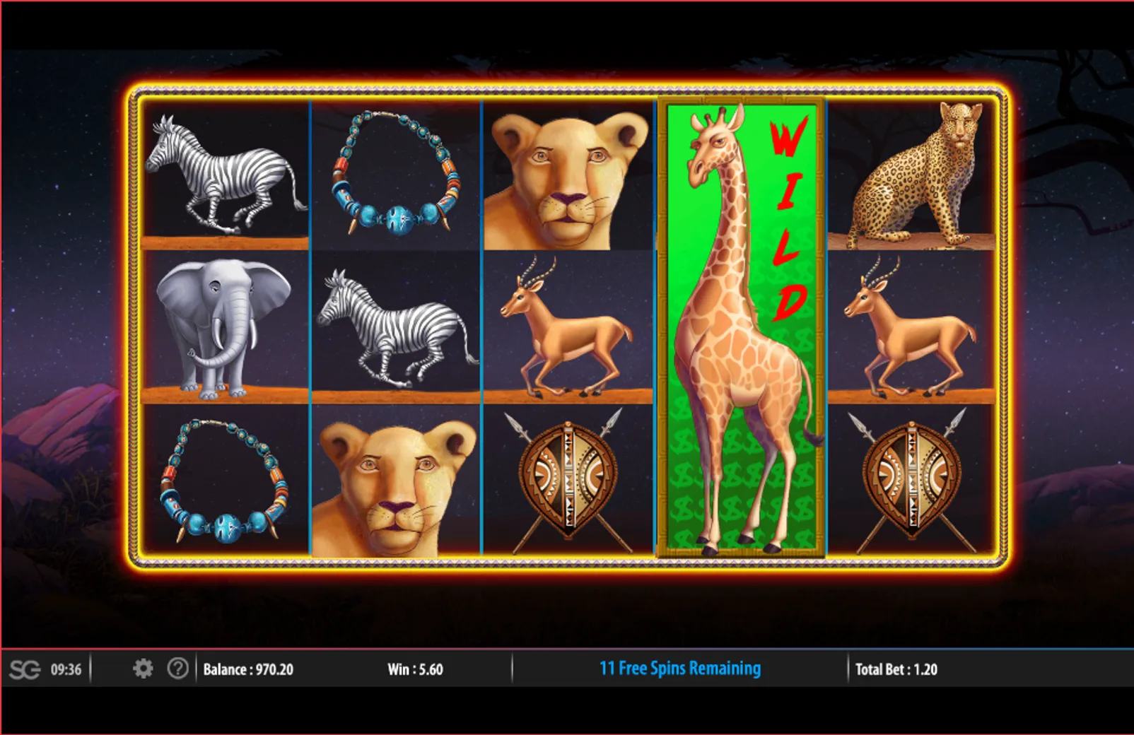 King of Africa slot free spins