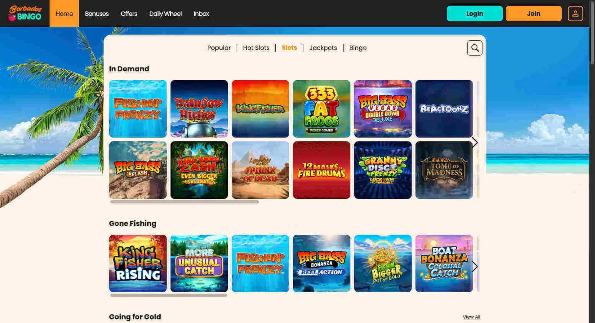 Barbados Bingo online slots