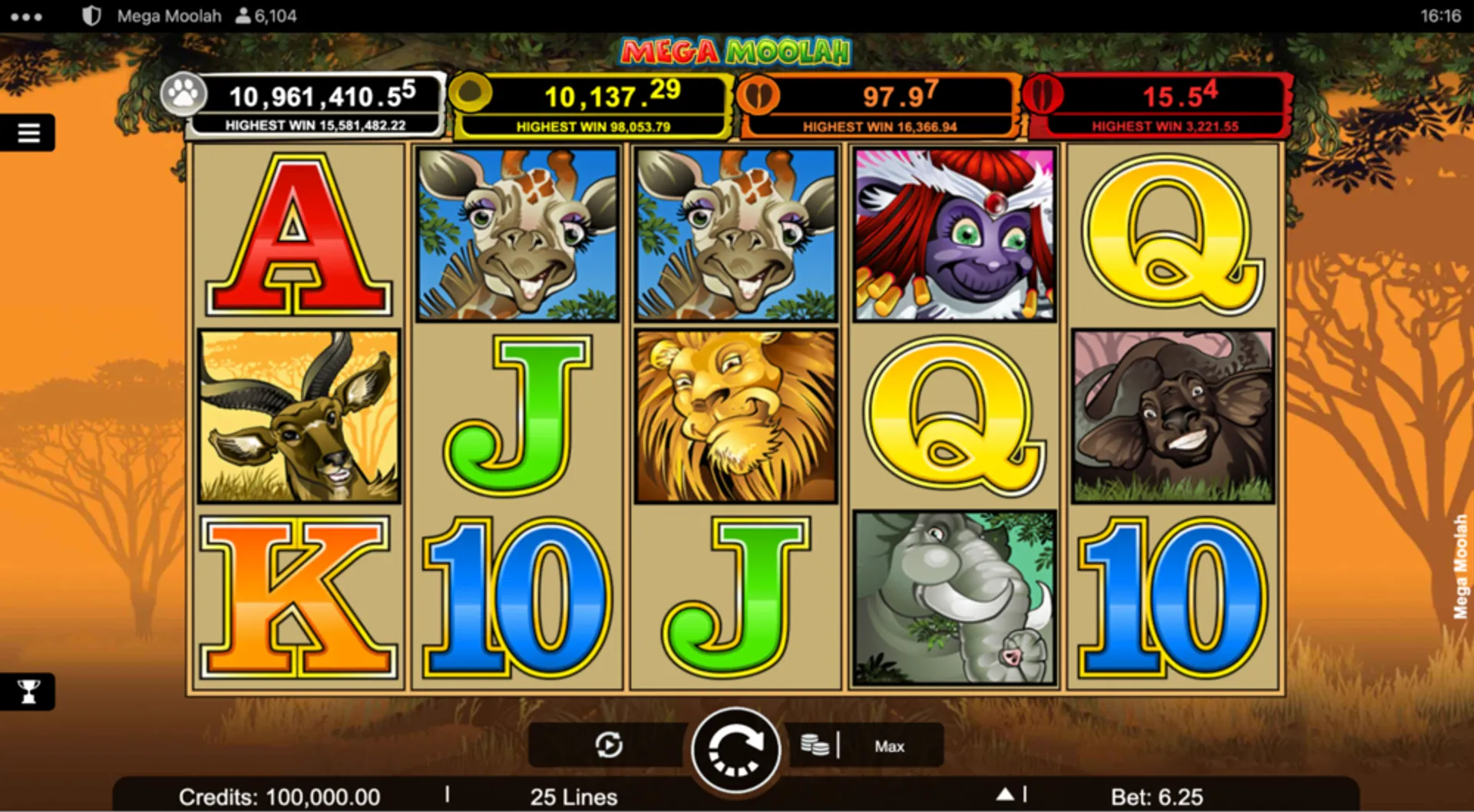 Microgaming Casino Mega Moolah