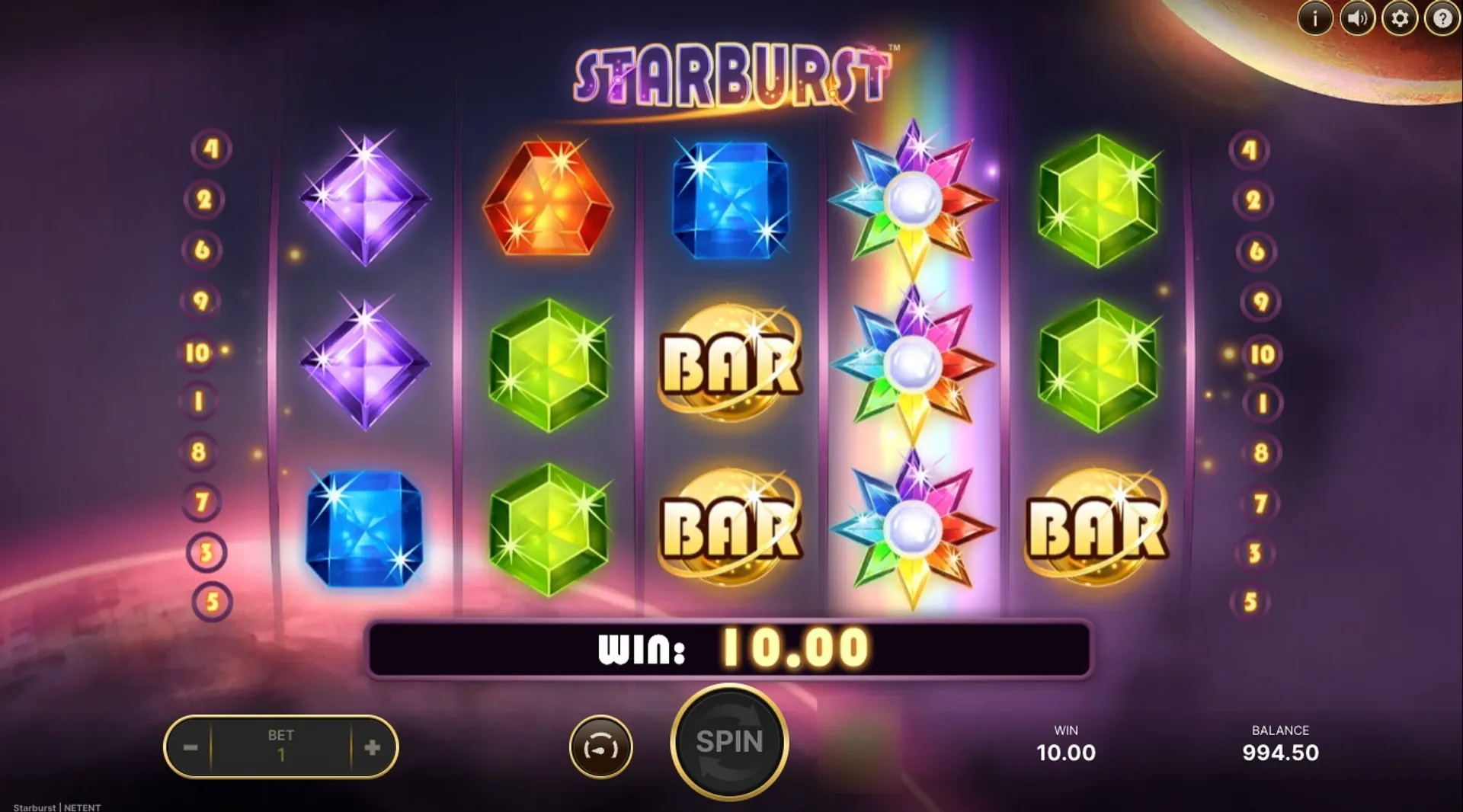 Starburst Slot Testing