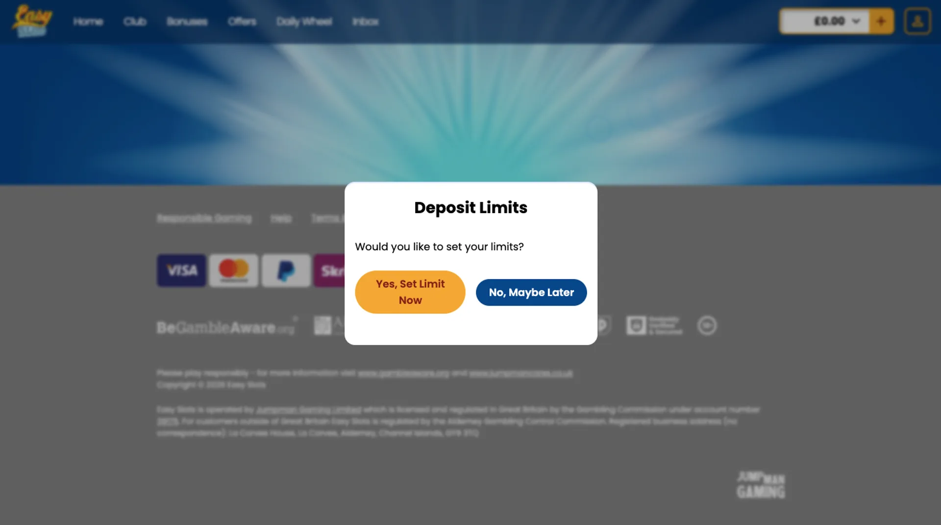 Easy Slots Casino Responsible Gambling Tools