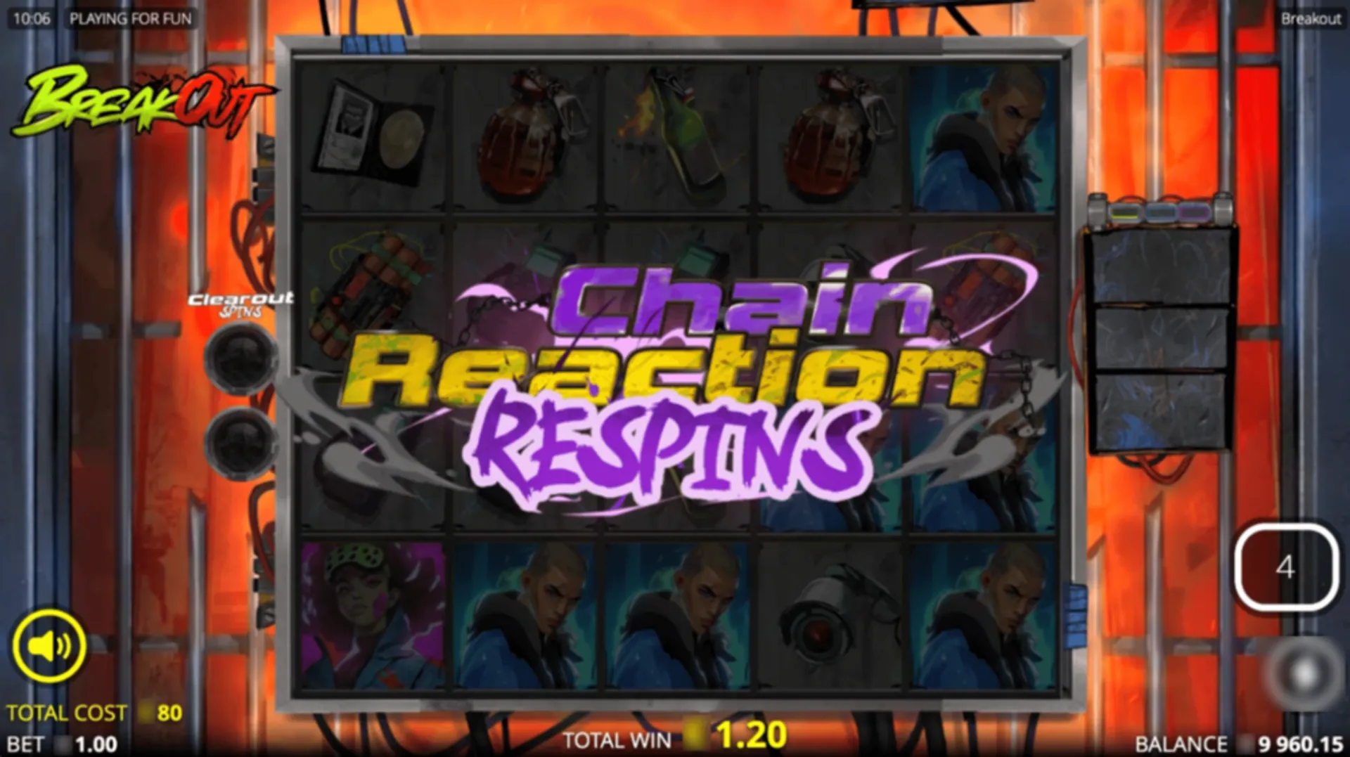 Breakout Slot Chain Reaction Respins