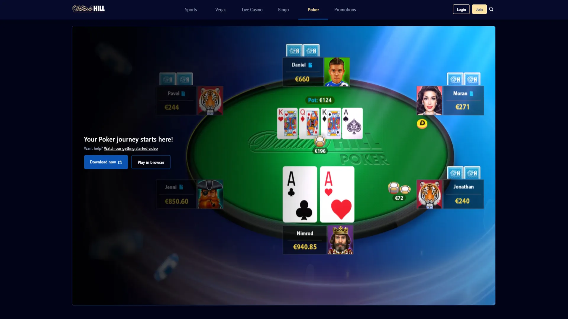 Poker at William Hill