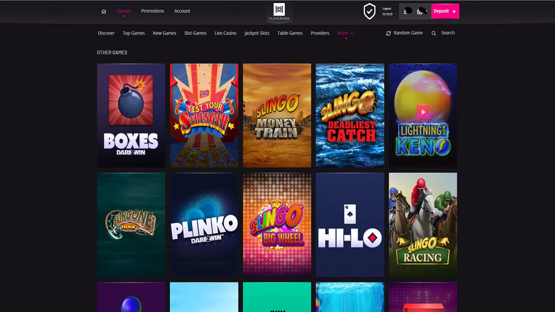 Slingo at PlayGrand
