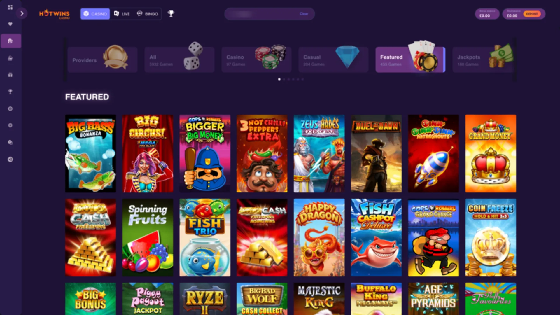 HotWins casino online slots