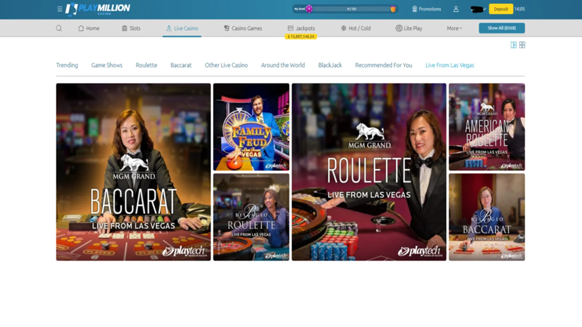 PlayMillion casino live casino games