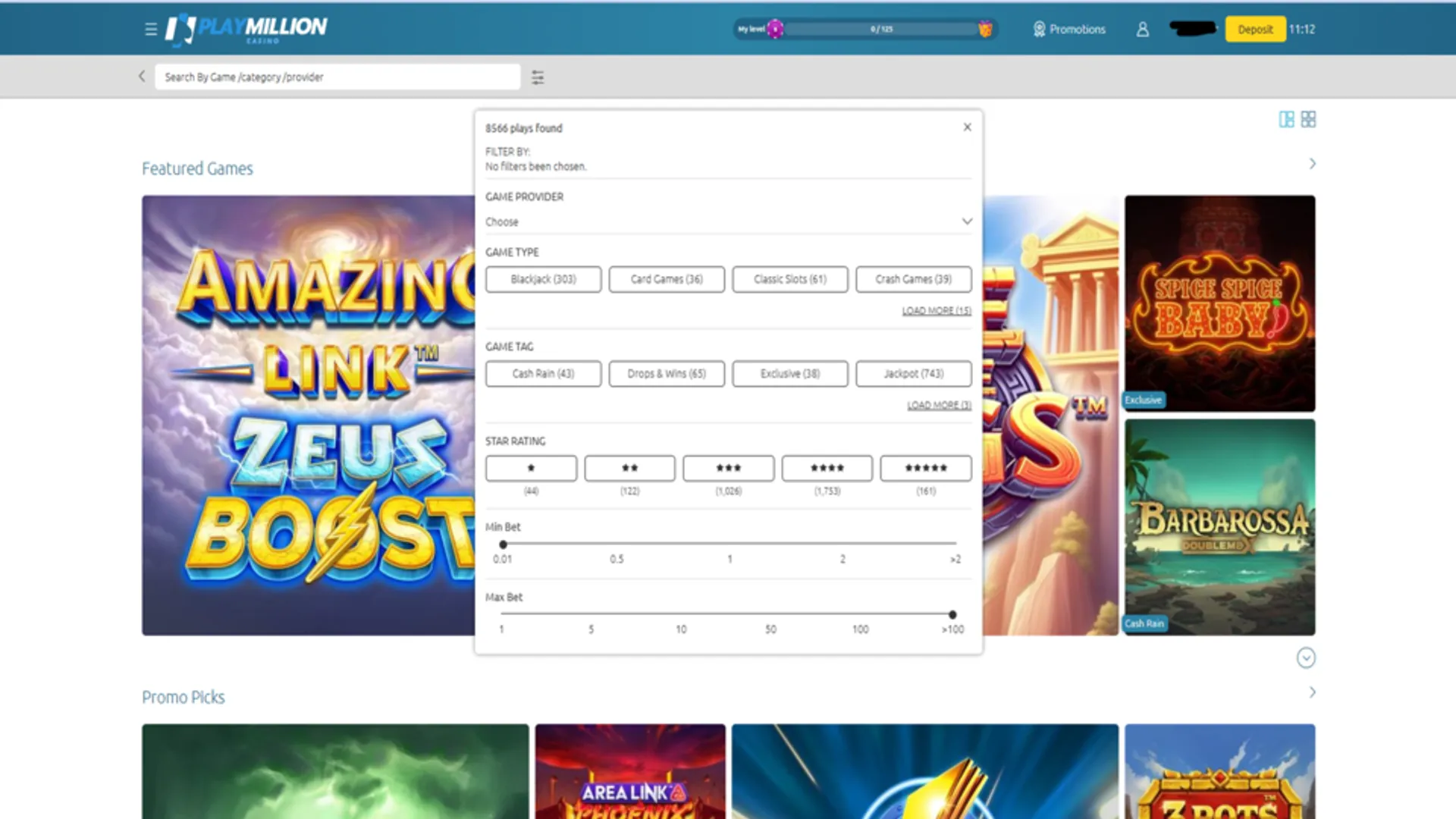 PlayMillion casino features