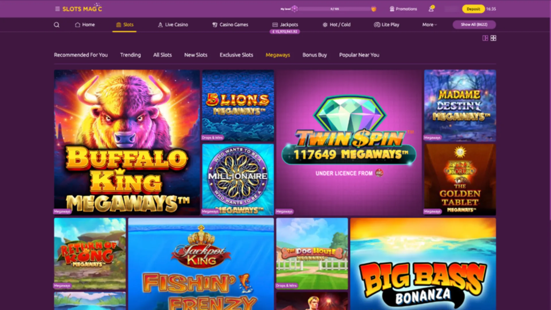 Slot Magic Casino Megaways slots