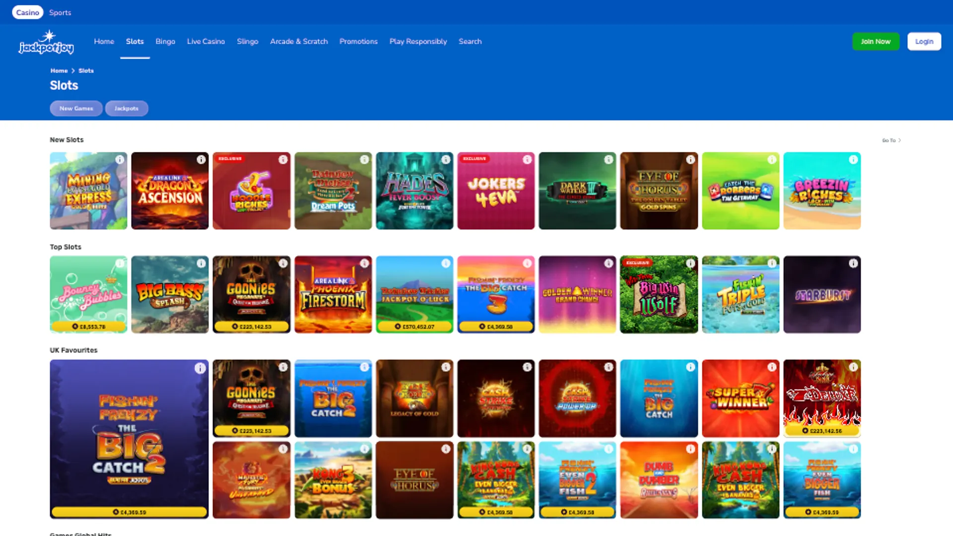 JackpotJoy casino online slots