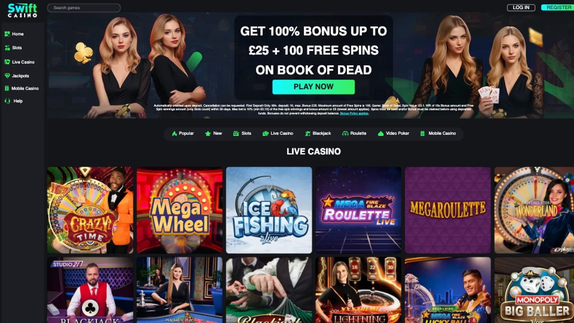 Swift Casino live games