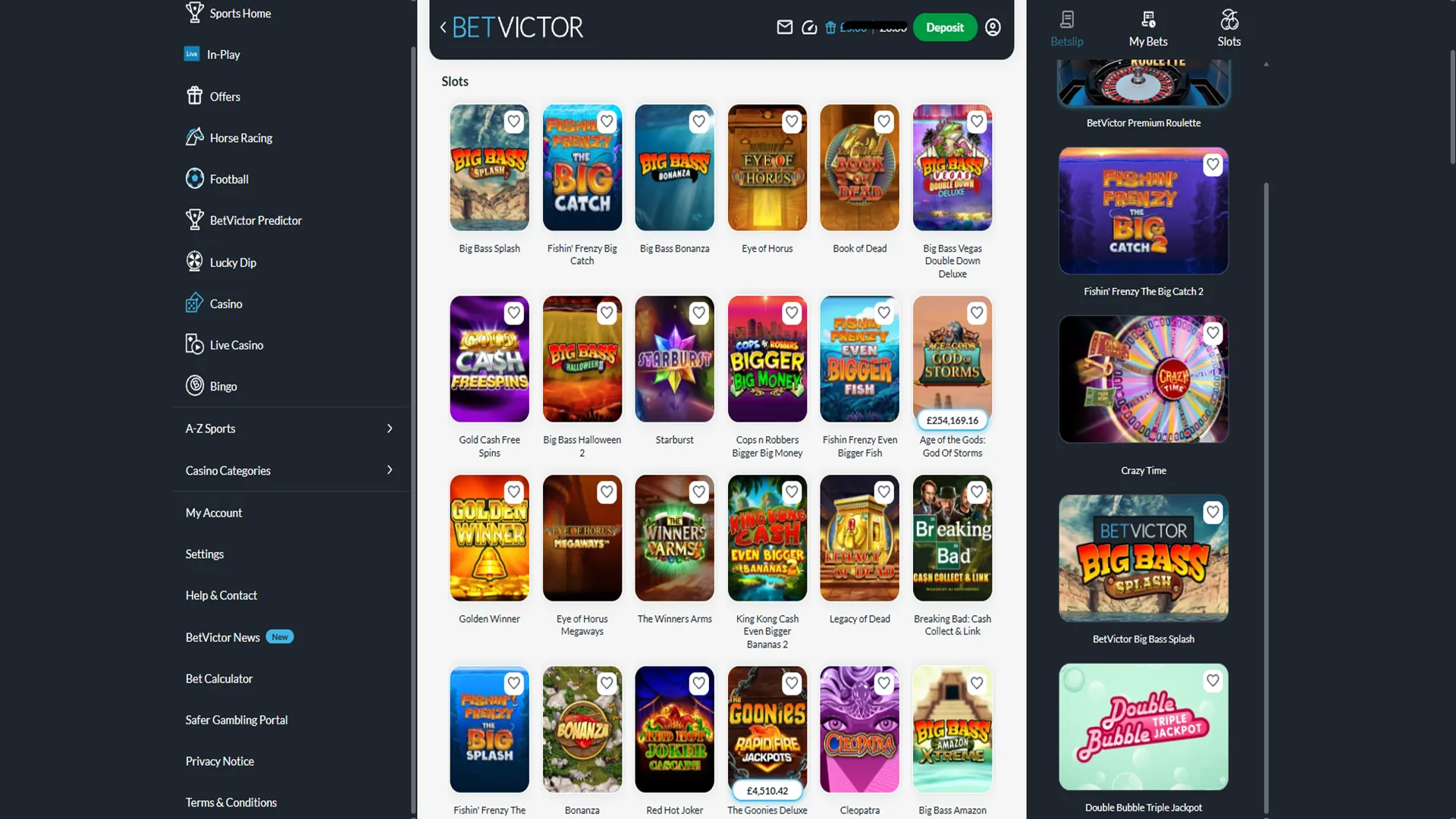 BetVictor Casino Online Slots