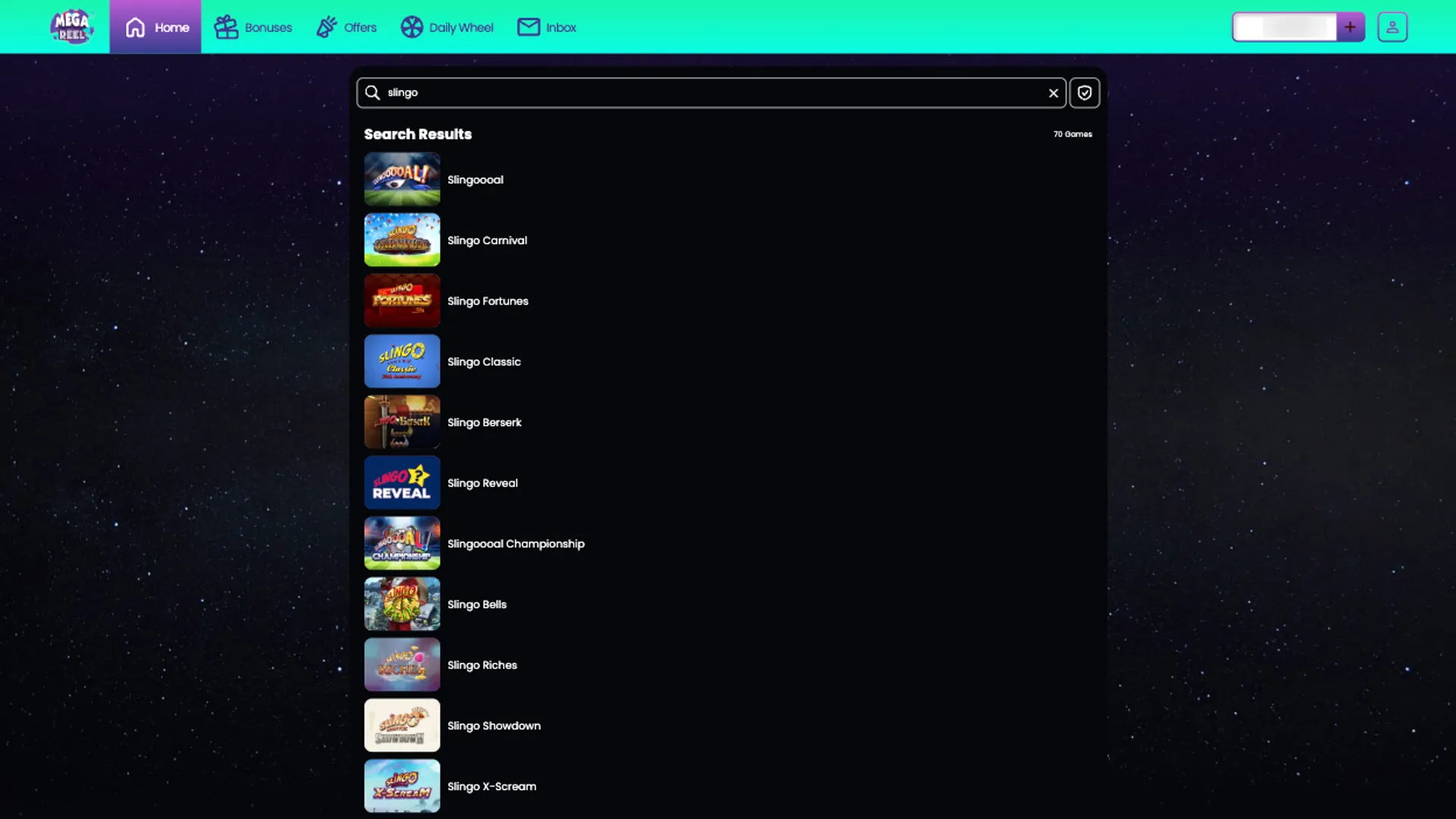 Mega Reel Casino Exclusive Games