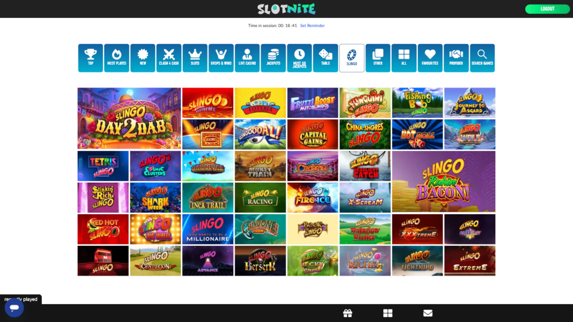 Slotnite Casino Exclusive Games