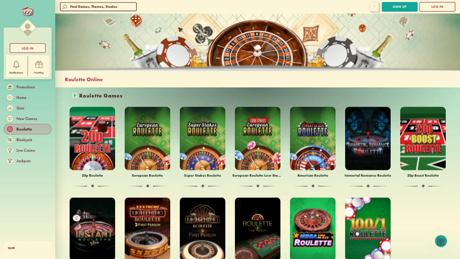 777 Casino Table Games