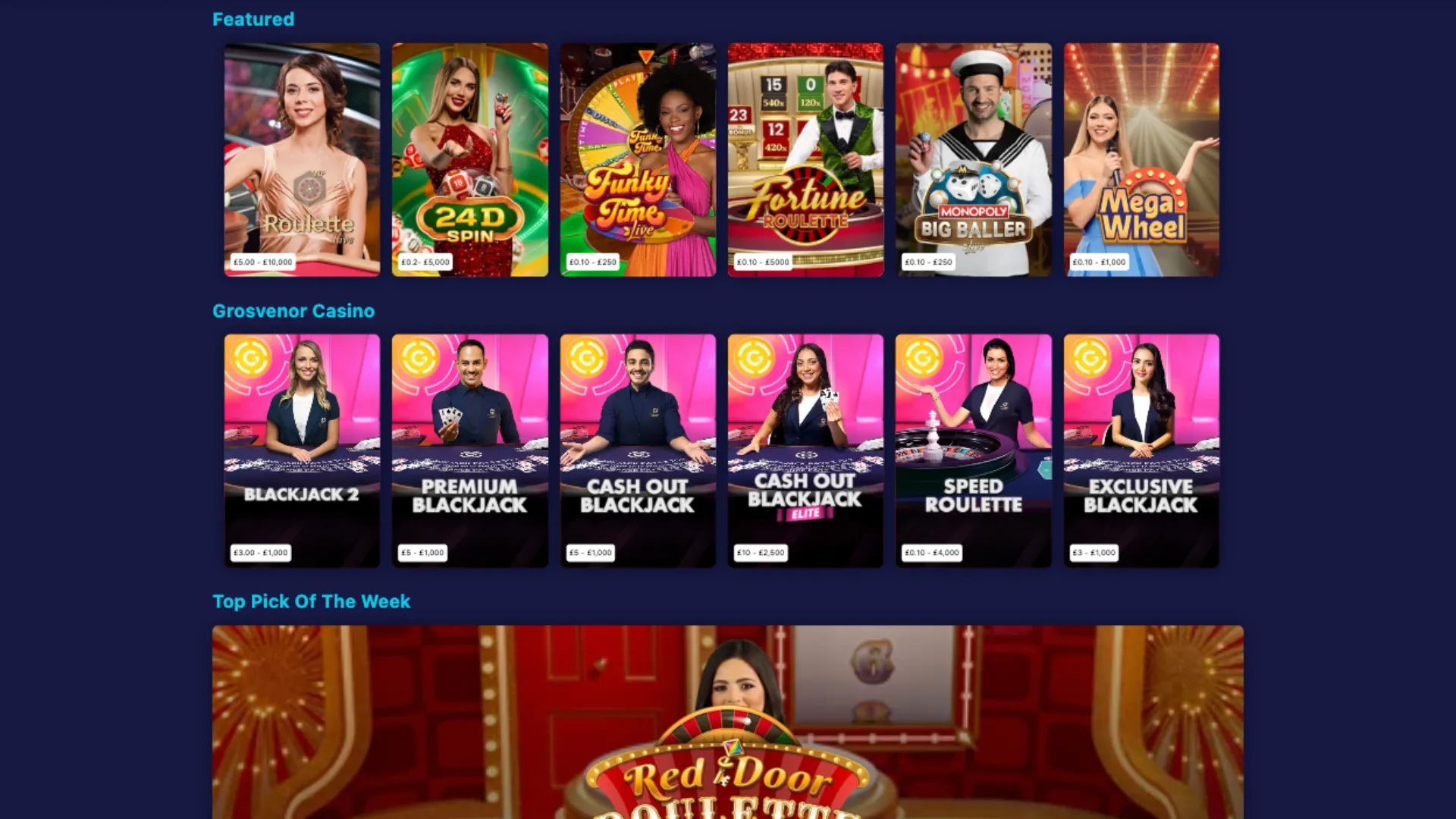 Magical Vegas Casino Live Games