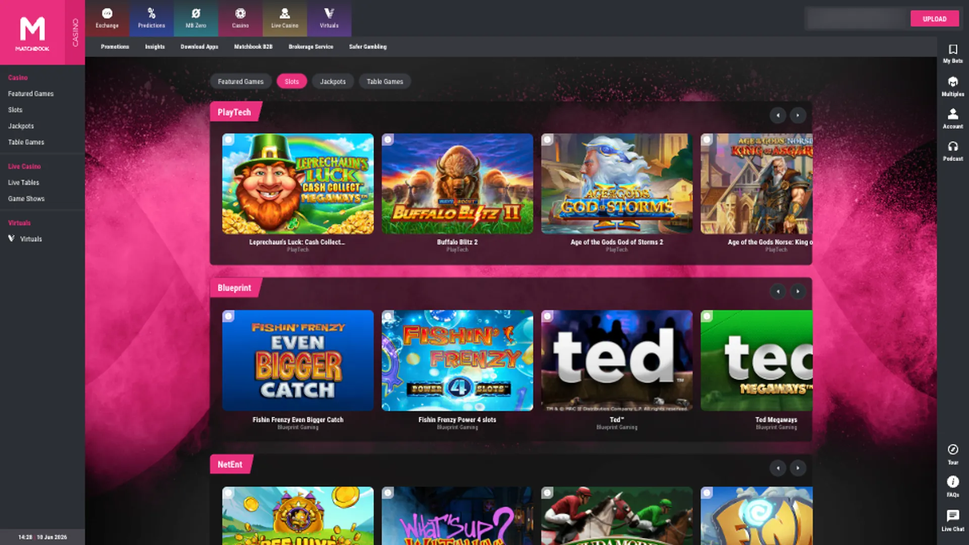 Matchbook Casino Online Slots