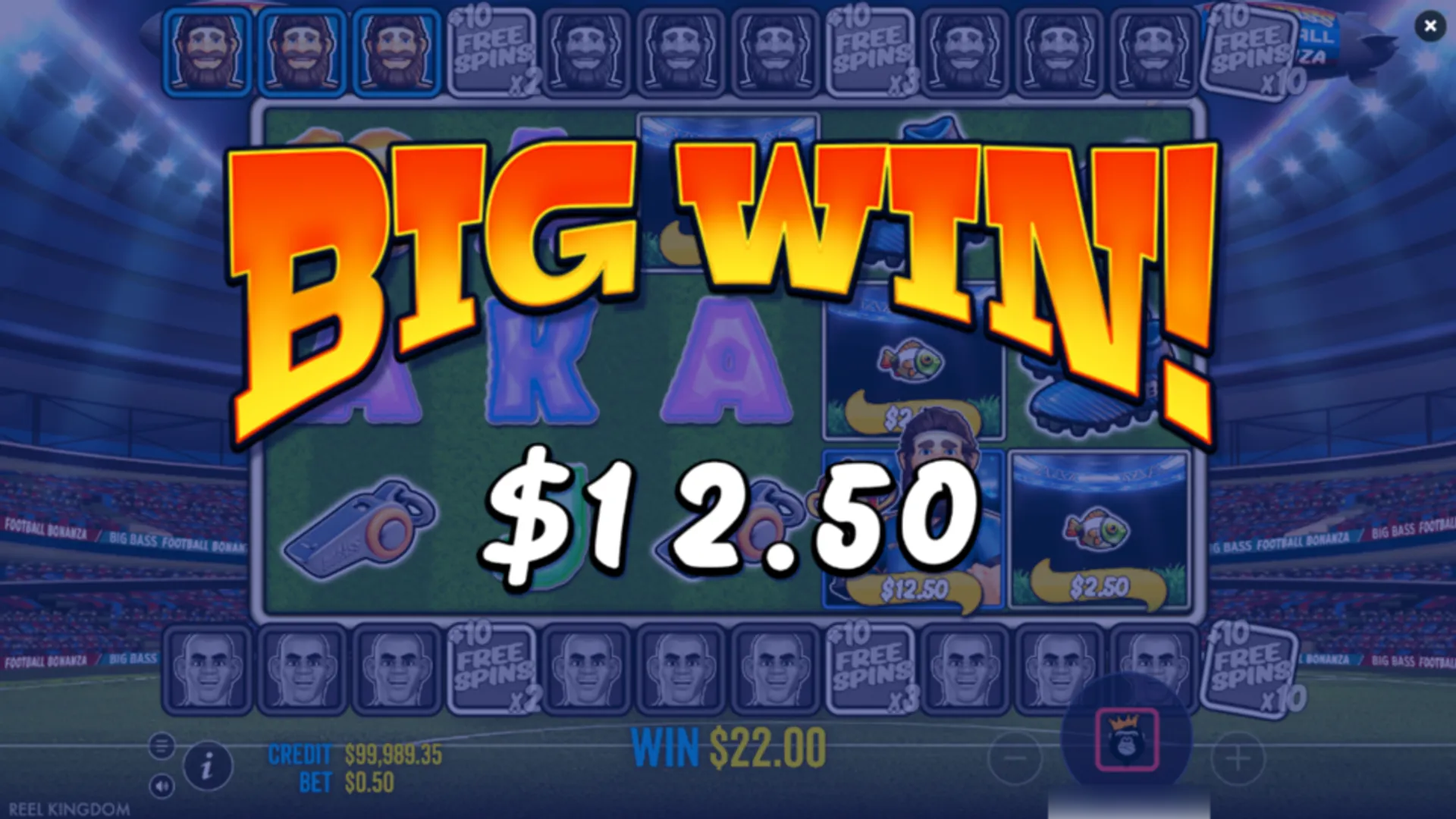 Big Bass Football Bonanza Slot Graphics