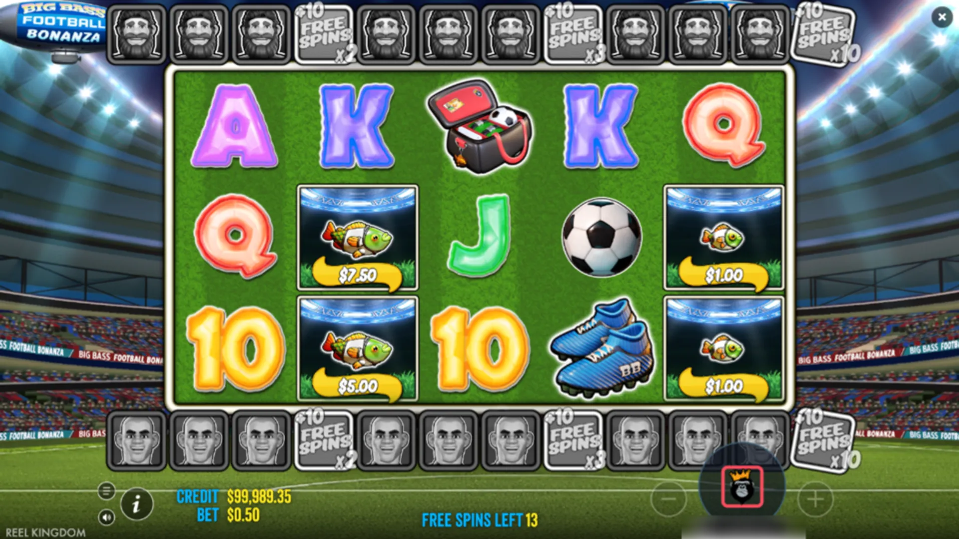 Big Bass Football Bonanza Slot Money Symbols