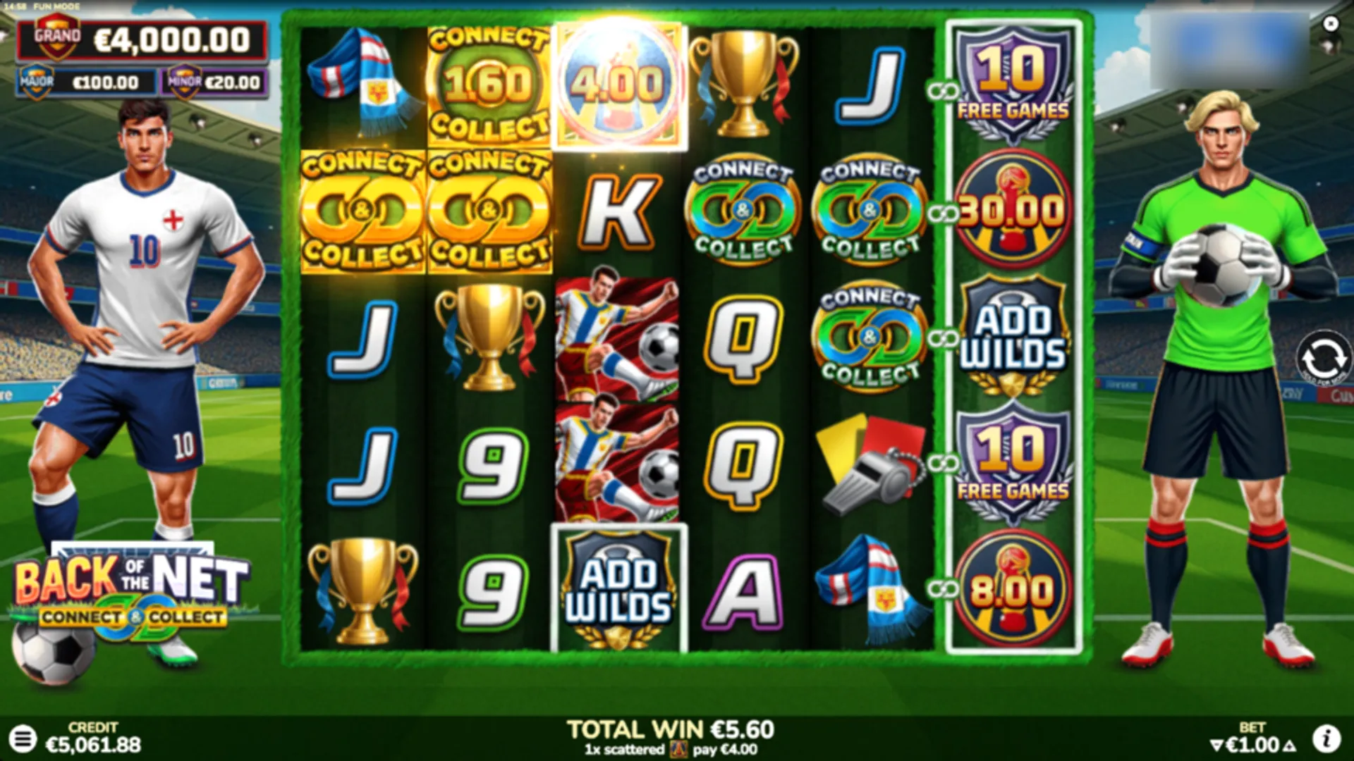 Back of the Net: Connect & Collect Money Value Symbols