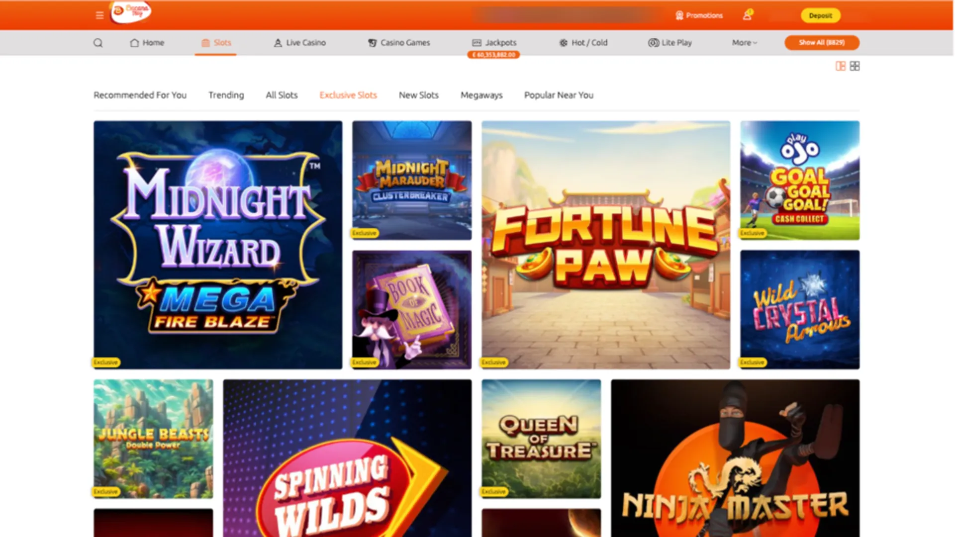 BacanaPlay Casino Exclusive Games
