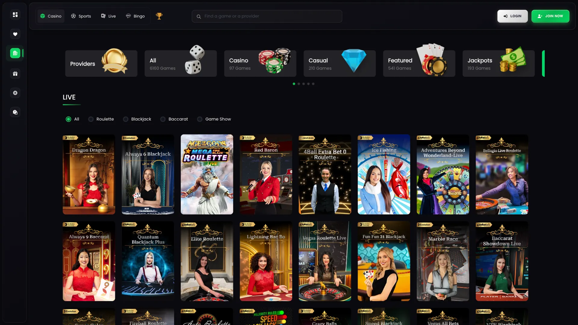 The Online Casino Live Games