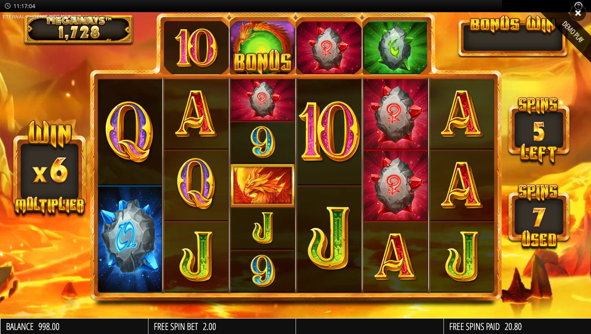 Eternal Phoenix Megaways Slot Graphics