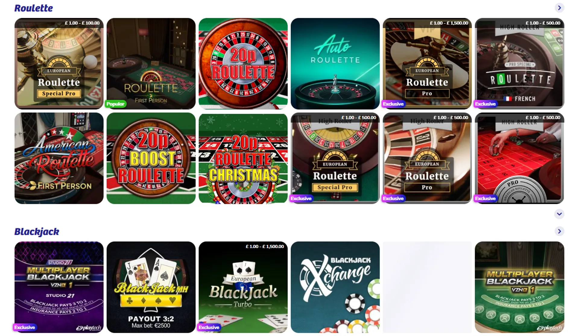 Roulette at PlayOJO