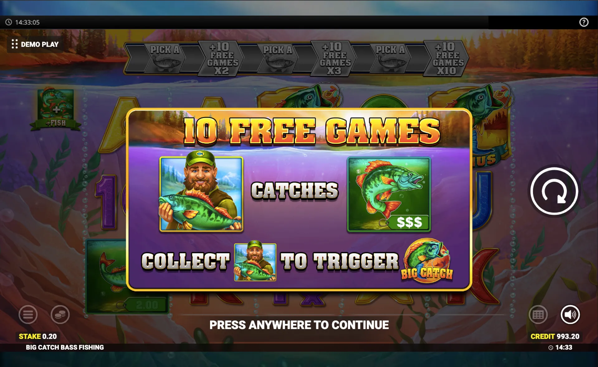 Big Catch Bass Fishing Bonus