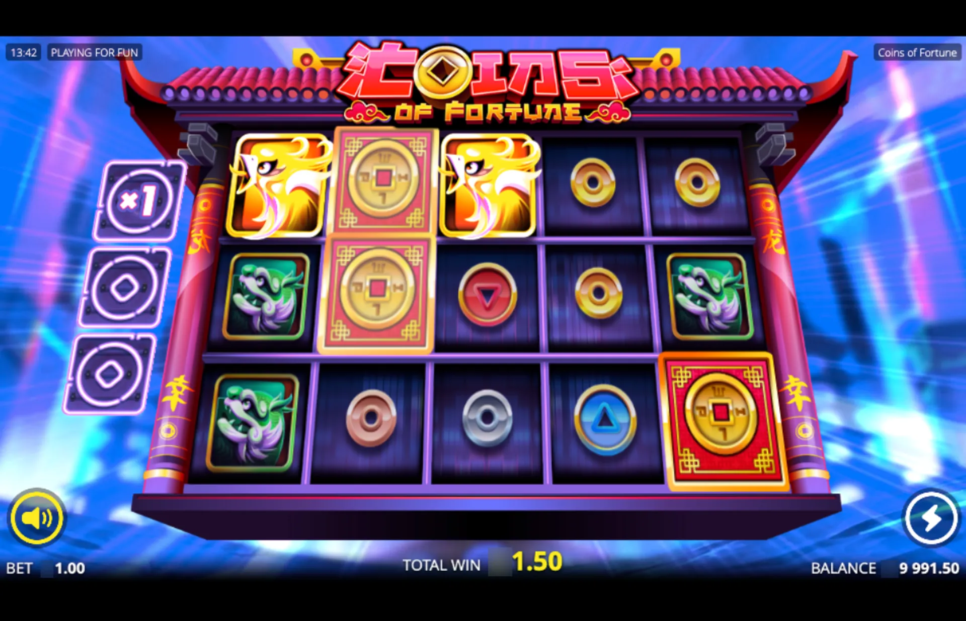 Coins of Fortune Slot Testing