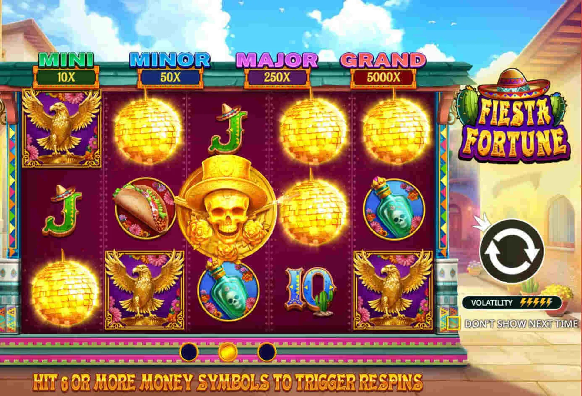 Fiesta Fortune Skull Money symbol