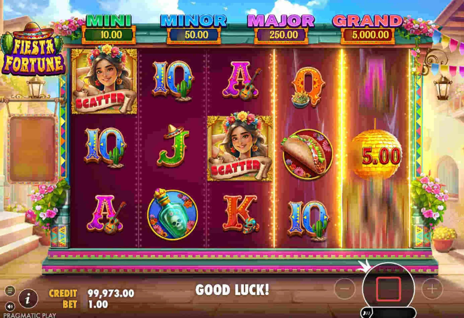 Fiesta Fortune graphics, sounds and vibes