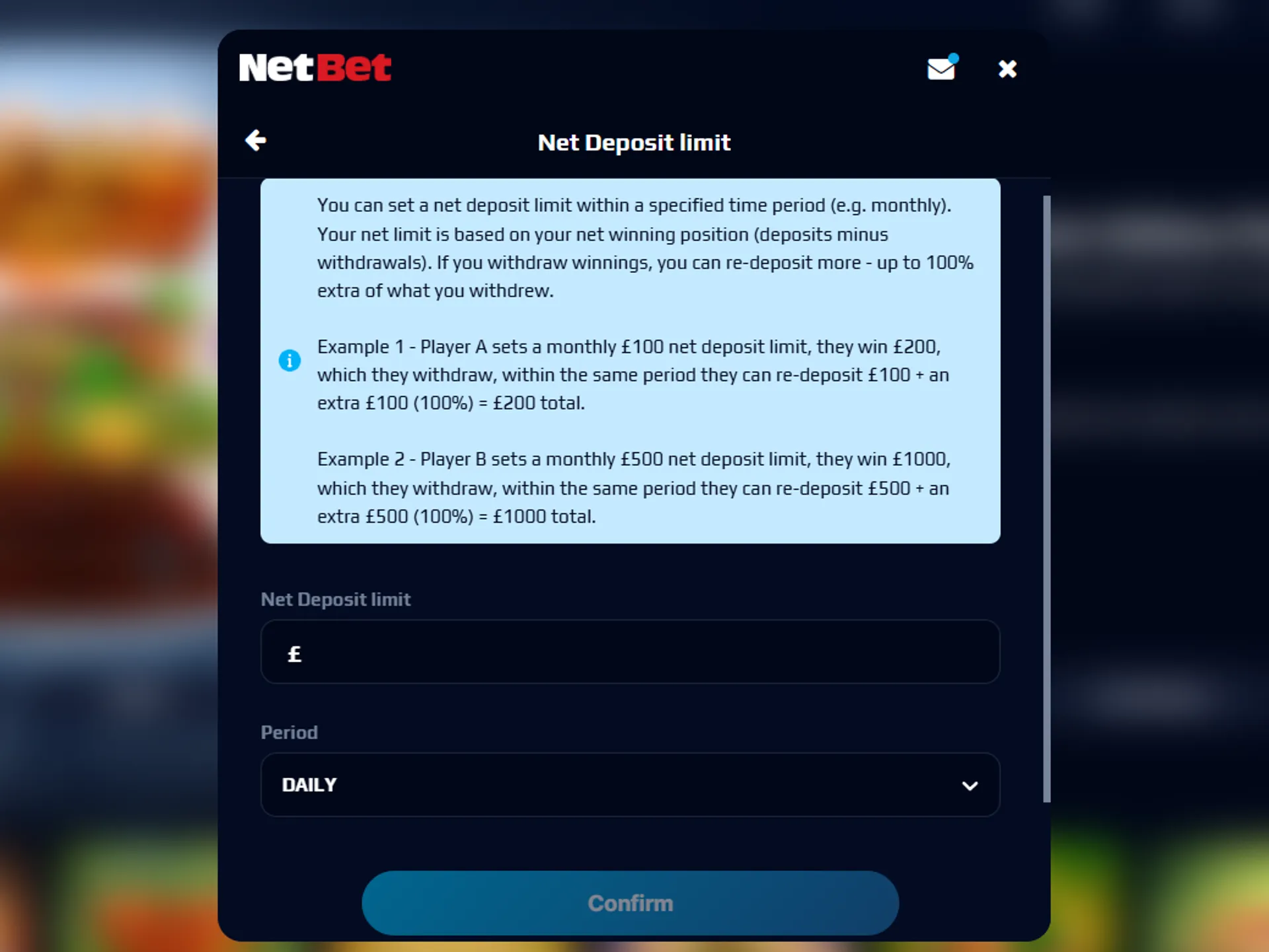 Responsible gambling tools