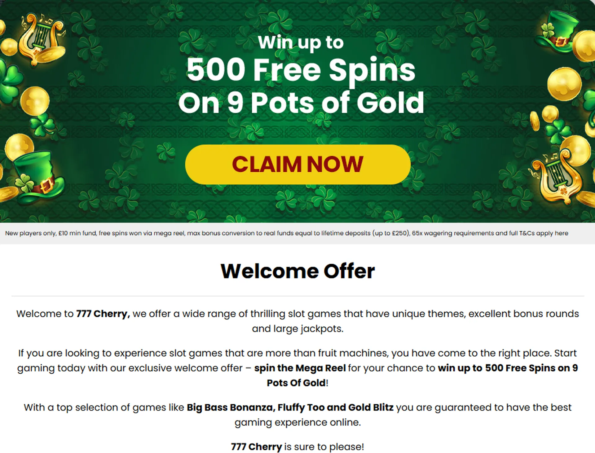 welcome bonus