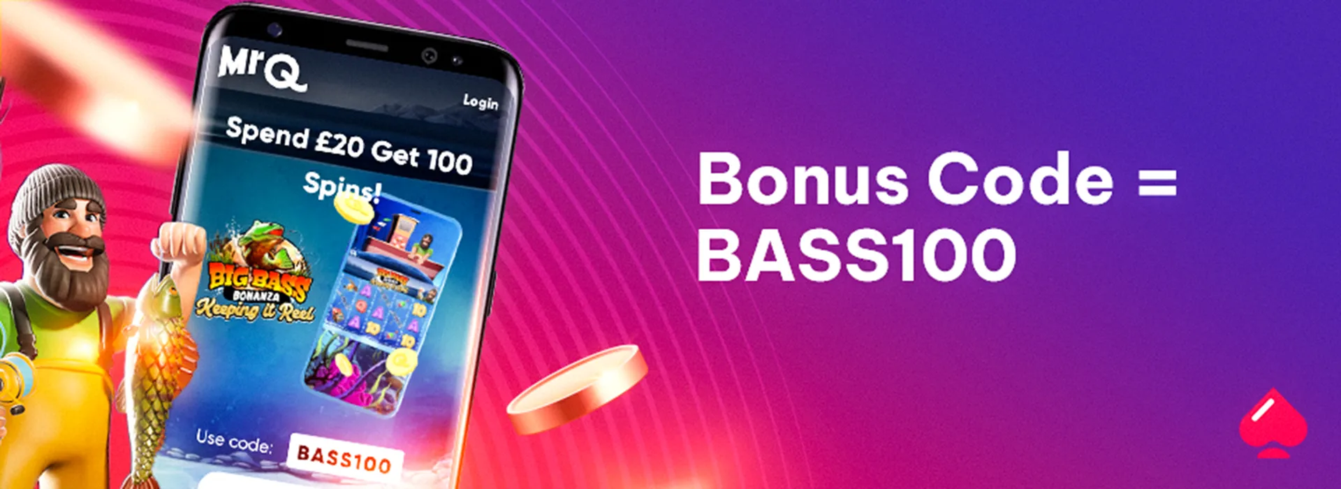 Image showing the MrQ promo code: BASS100