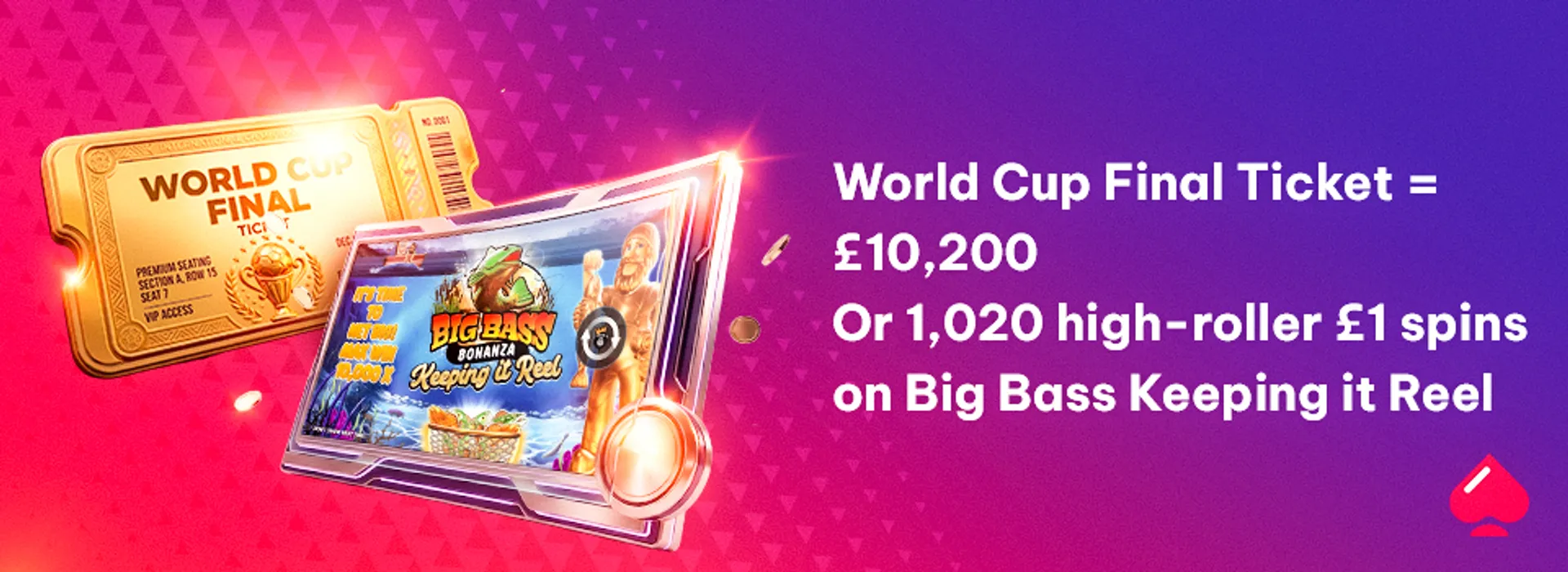 England in the knockout stages or 1550 on big bass splash