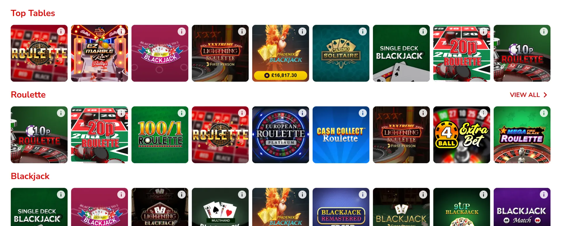 Table games
