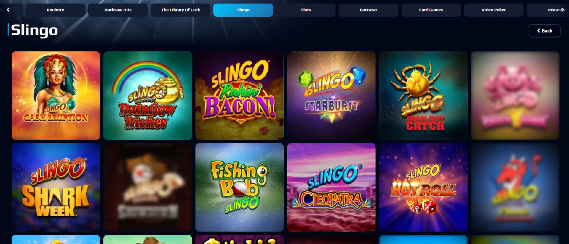 Live casino tables