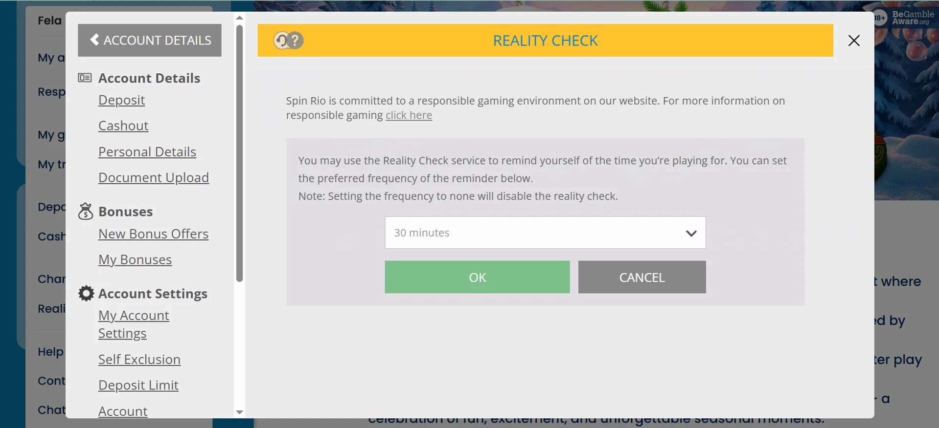 Responsible gambling tools at Spin Rio casino