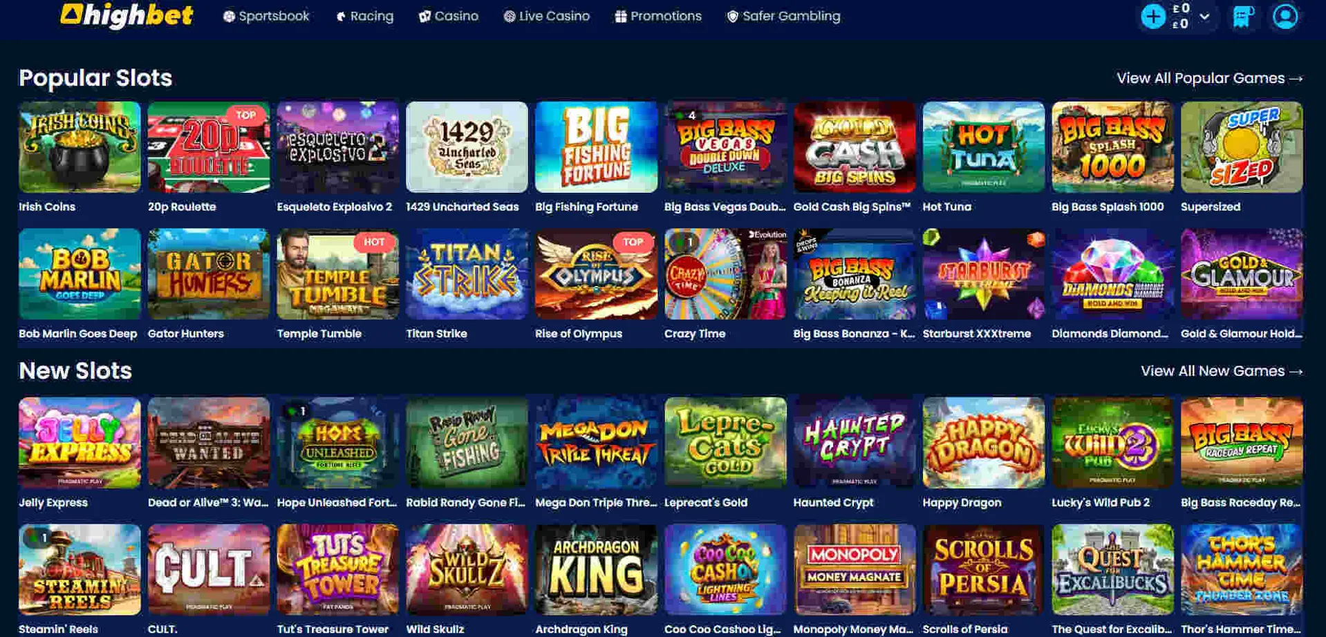 Highbet casino online slots