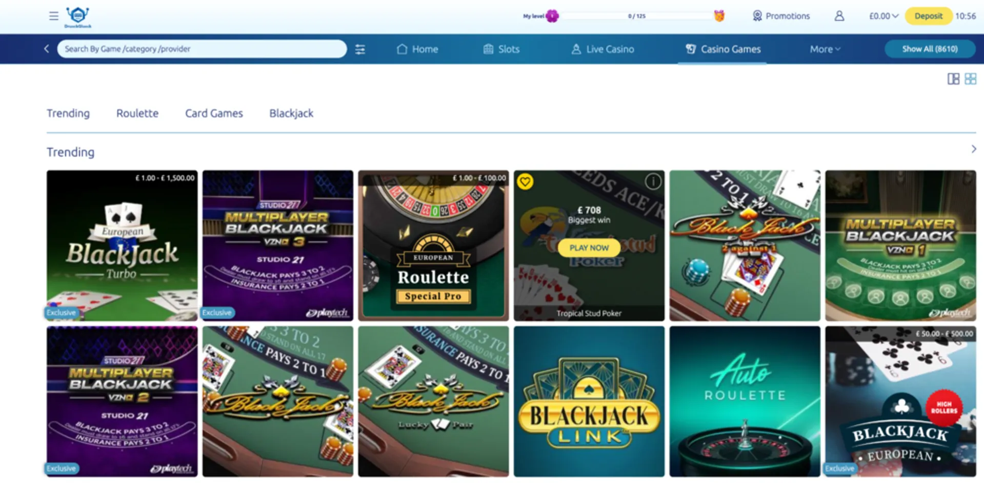 DrueckGlueck Casino Table Games