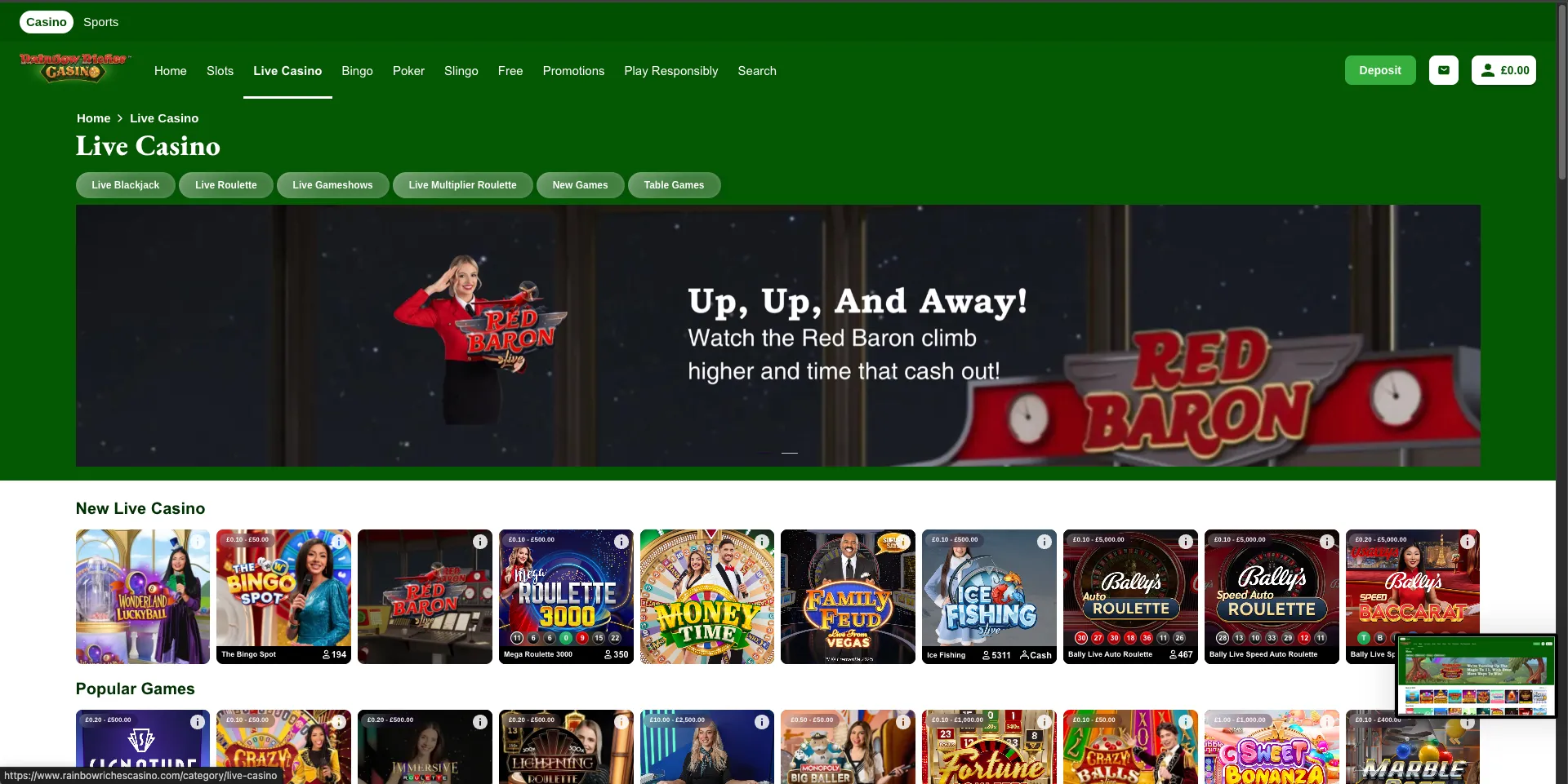 Live Casino Tables