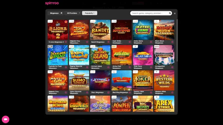 SpinYoo Casino Megaways slots