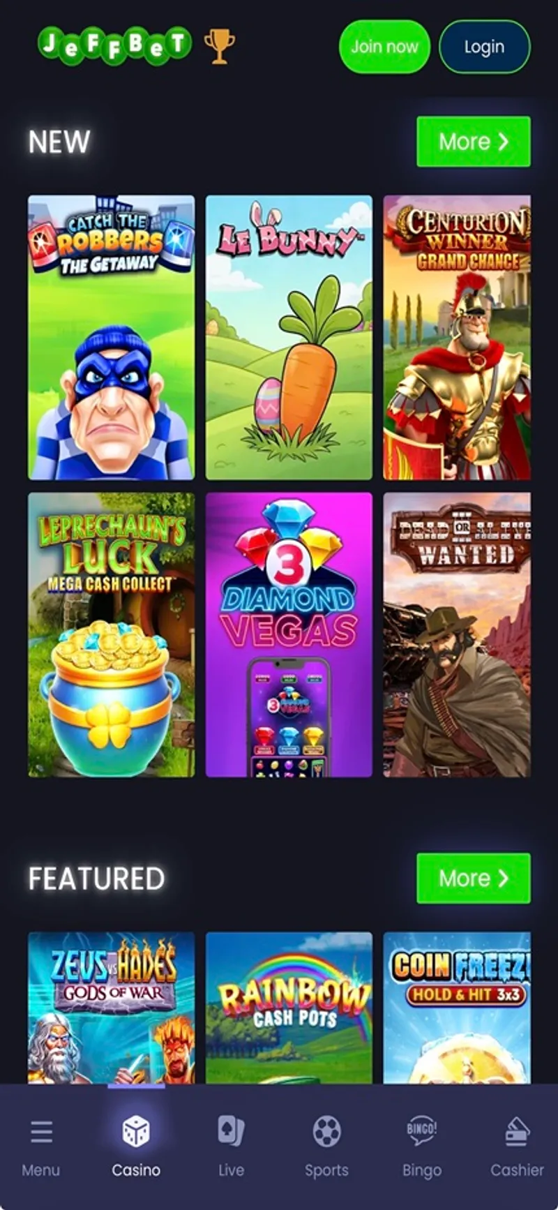 Jeffbet Mobile Casino