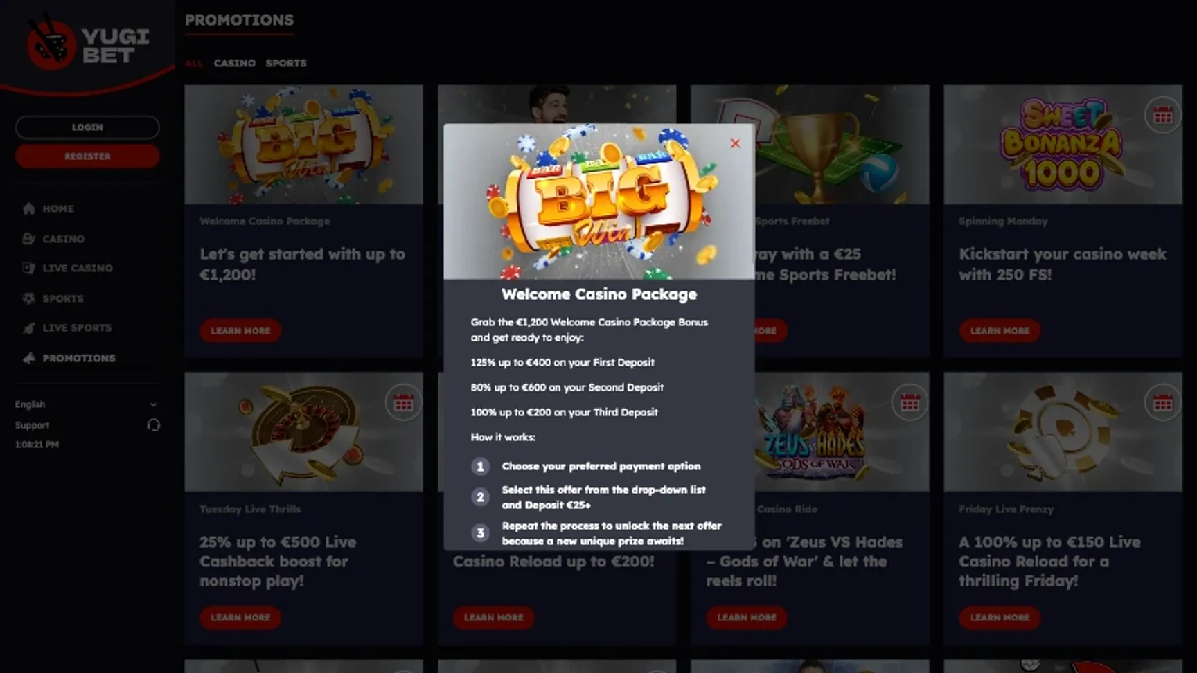 YugiBet Casino bonus YugiBet Casino sign up offer