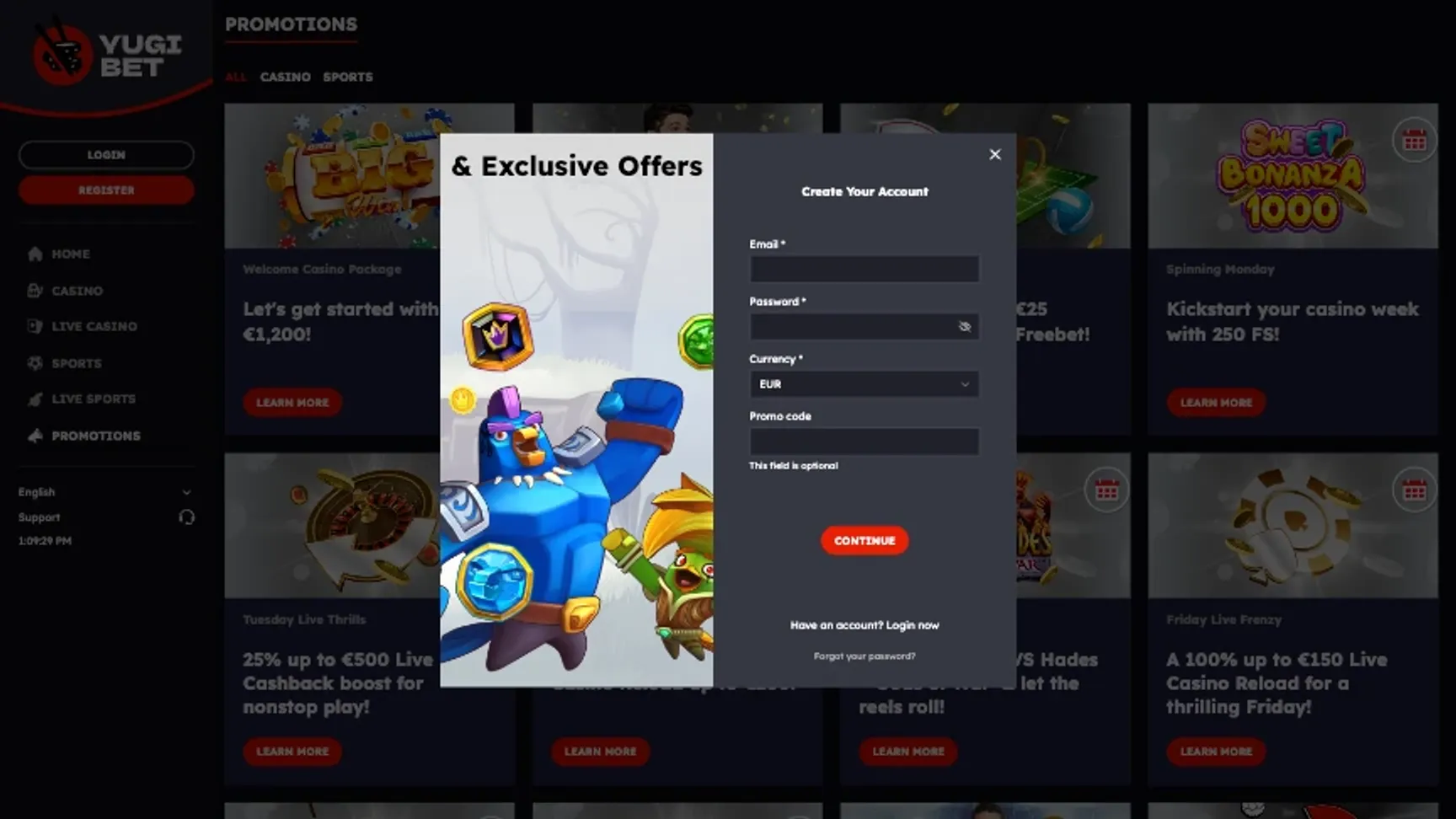 YugiBet create at accoun How to create an account at YugiBet