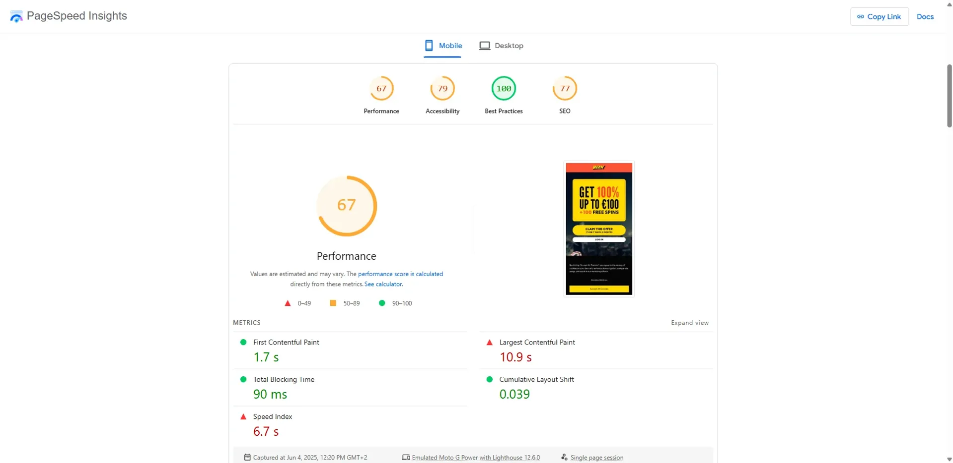 User experience and site performance User experience and site performance